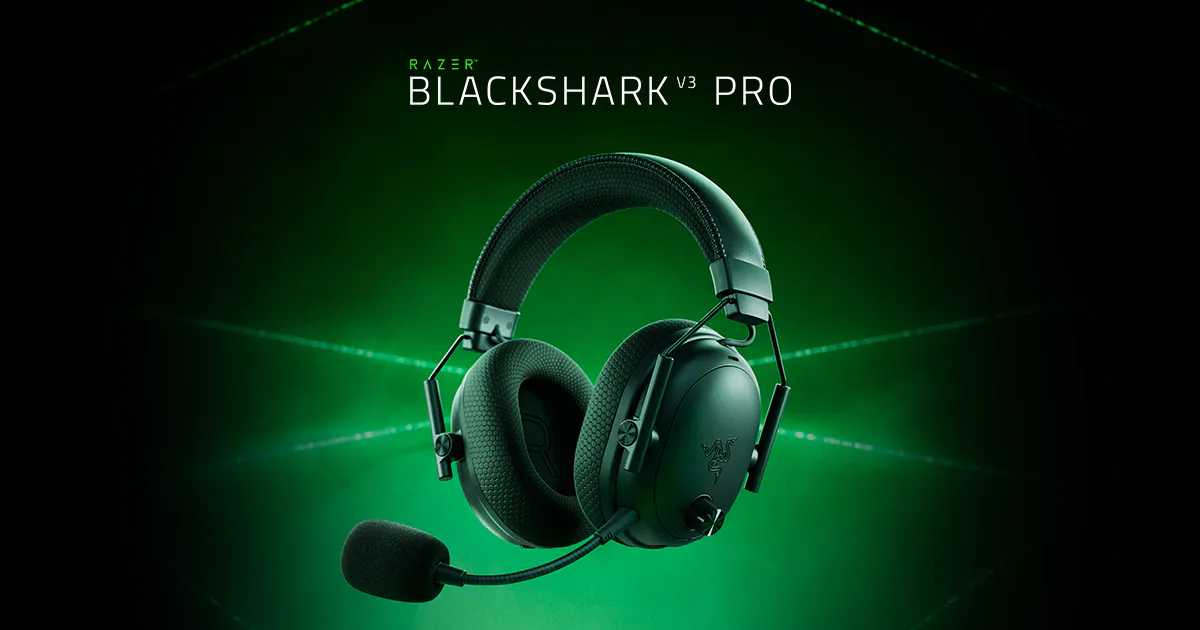 Razer product page for the BlackShark V3 Pro headset with the headline and a $249.99 price