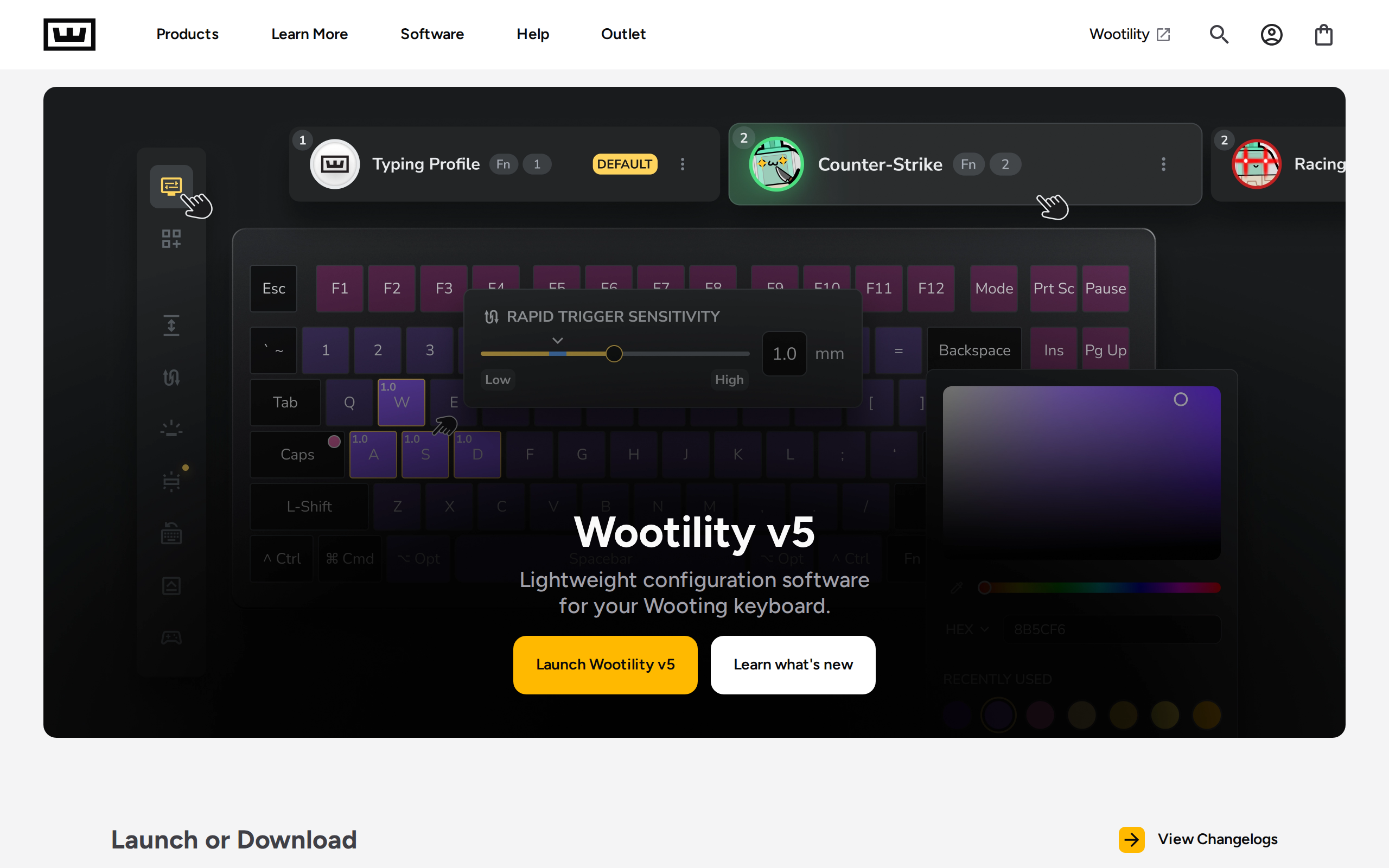 Wootility v5 interface highlights
